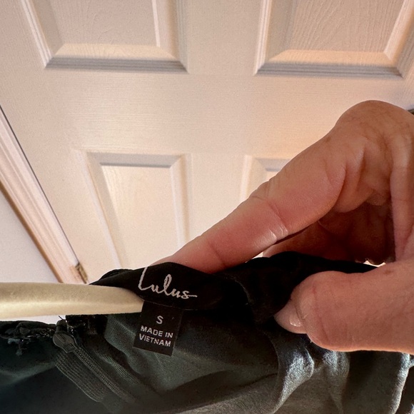 Let Me Entertain You Dark Green Satin Wide-Leg Jumpsuit - Picture 7 of 7